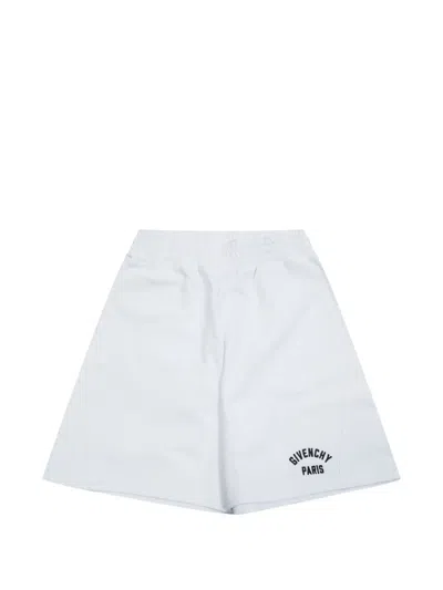 Givenchy Kids' Logo-embroidered Shorts In White