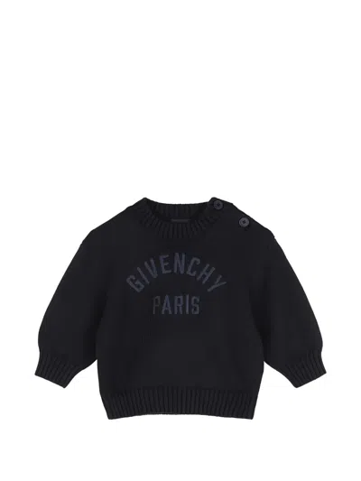 Givenchy Kids' Logo-embroidered Sweater In Black