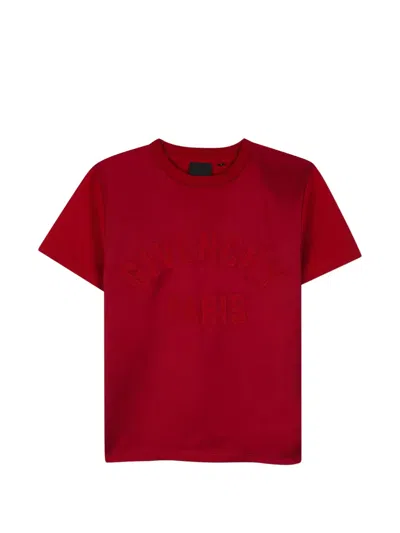Givenchy T-shirt Mit Logo-stickerei In Red