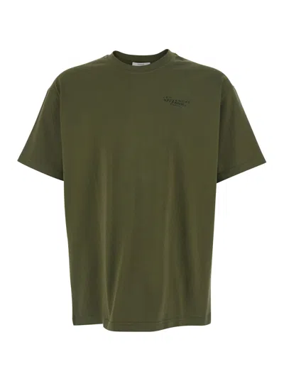 Givenchy Logo-embroidered T-shirt In Green