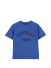 Givenchy Logo-embroidered T-shirt In Blue