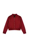 Givenchy Logo-embroidered Zip-up Bomber In Red