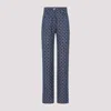 Givenchy High-waisted Tapered Jeans With Distinctive Pattern In Blue
