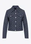 Givenchy Logomania Denim Jacket In Blue