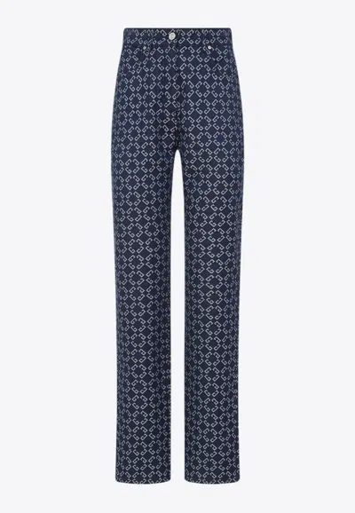 GIVENCHY LOGOMANIA STRAIGHT-LEG JEANS