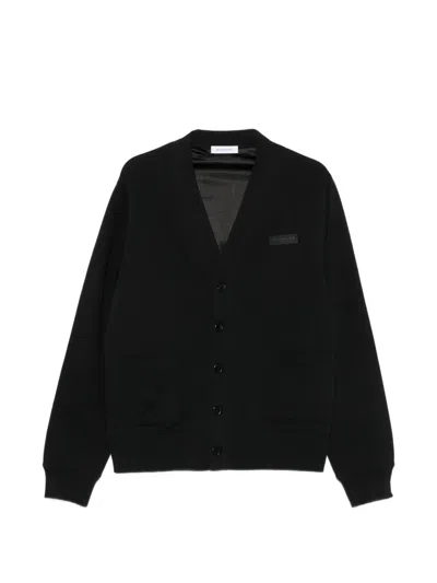 Givenchy Logo-patch Cardigan In Black