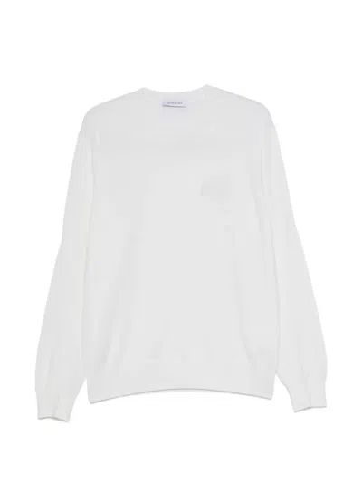 Givenchy Logo-patch Crew-neck Sweater In White