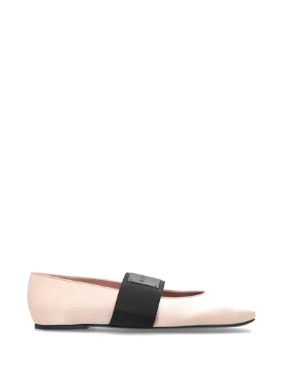 GIVENCHY LOGO-PATCH ELASTICATED-STRAP BALLET FLATS