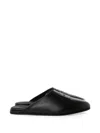 Givenchy Label Flat Mules In Nappa Leather In Black