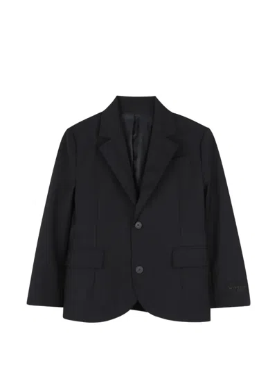 Givenchy Kids' Logo-patch Single-breasted Jacket In Black