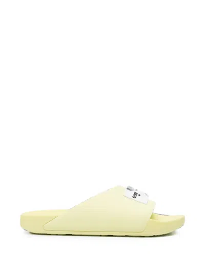 Givenchy Logo-patch Slide Sandals In Yellow