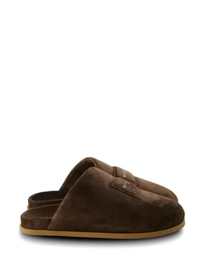 Givenchy Logo-patch Slides In Brown