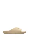Givenchy Rubber Slide Mules Flat Open Toe Label In Neutral