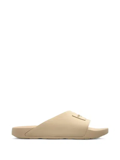 Givenchy Logo-patch Slides In Neutral