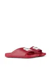 Givenchy Logo-patch Slides In Red