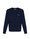 Givenchy Logo Patch Knitted Jumper In Blue