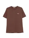 Givenchy Crewneck Sweatshirt With Grosgrain Chest Detail In Marrone