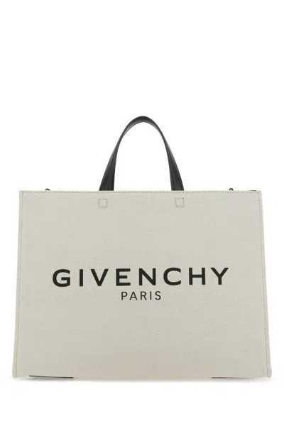 Givenchy Logo-print Canvas Tote Bag In Beige