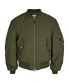 Givenchy Logo-print Cotton-blend Bomber Jacket In Green