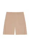 Givenchy Logo-print Elasticated Shorts In Brown