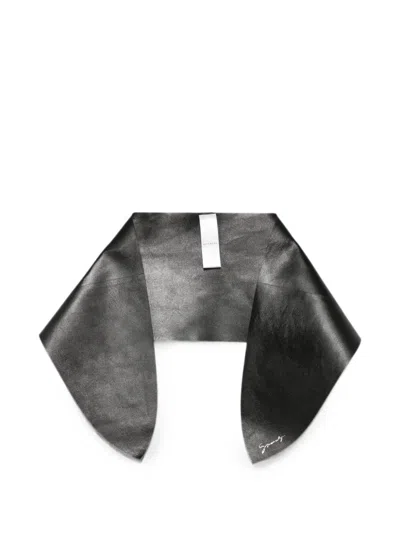 Givenchy Logo-print Leather Scarf In Black