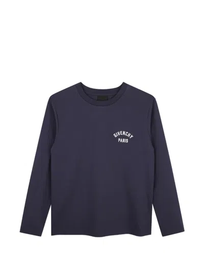 Givenchy Kids' Logo-print Long-sleeve T-shirt In Black