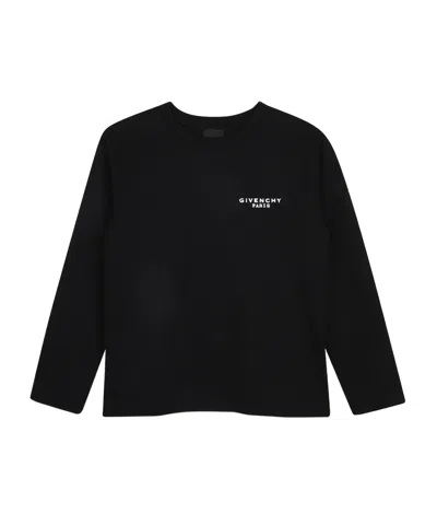 Givenchy Logo-print Long-sleeve T-shirt In Black
