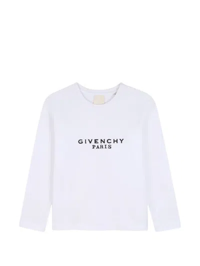 Givenchy Kids' Logo-print Long-sleeve T-shirt In Blue