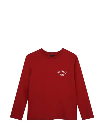 Givenchy Kids' Logo-print Long-sleeve T-shirt In White