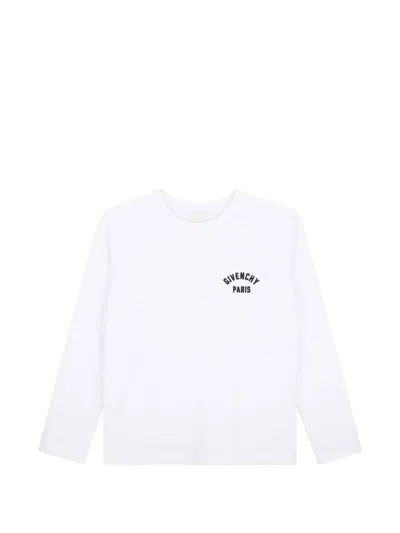 Givenchy Kids' Logo-print Long-sleeved T-shirt In White