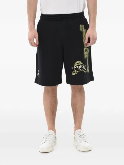 Givenchy Logo-print Shorts In Black