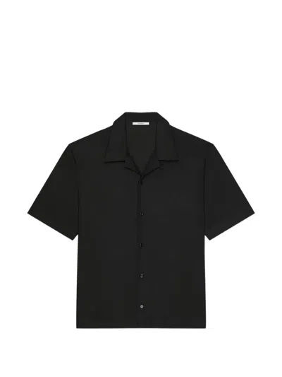 Givenchy Short Sleeve Cotton Poplin Graphic Bowling Shirt In Animal Print