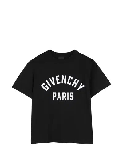Givenchy Kids' Logo-print Short-sleeve T-shirt In Black