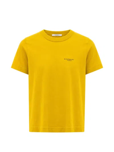 Givenchy Logo-print Short-sleeve T-shirt In Yellow