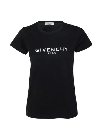 Pre-owned Givenchy Logo-print Slim-fit T-shirt In Black