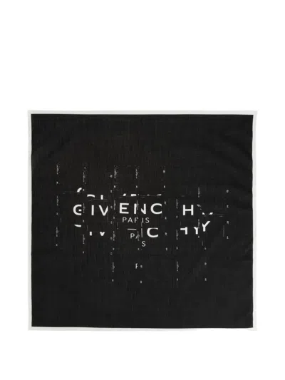 Givenchy Logo-print Square Scarf In Black
