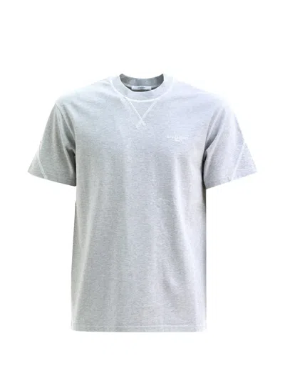 Givenchy Logo-embroidered Cotton-jersey T-shirt In Gray