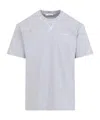 Givenchy Logo-print Topstitched T-shirt In Gray