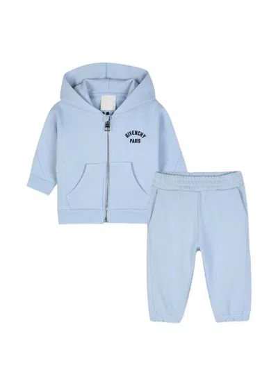 Givenchy Babies' Logo-print Tracksuit Set In Blue