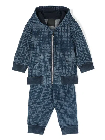 Givenchy Babies' Logo-print Tracksuit Set In Blue
