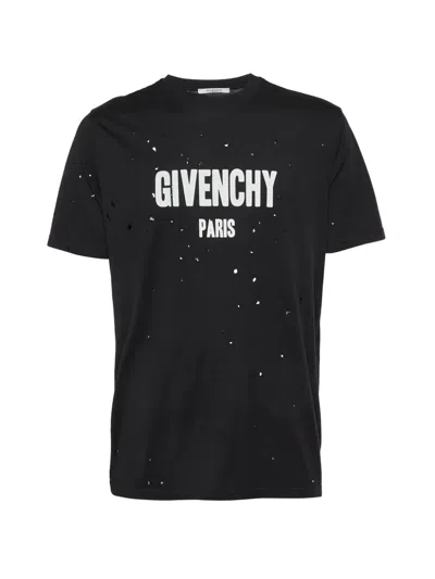 Pre-owned Givenchy Logo-print T-shirt In Black