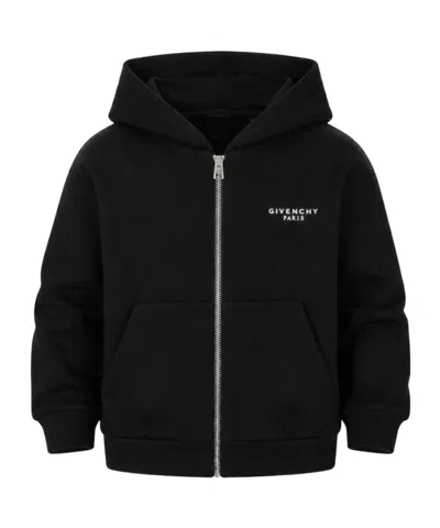 Givenchy Logo-print Zip-up Hoodie In Black