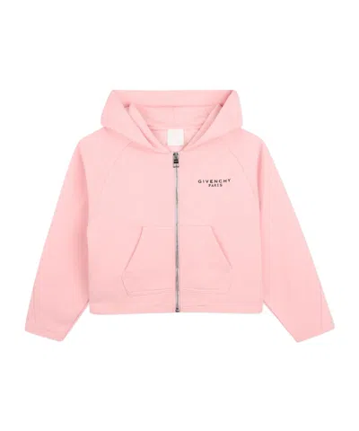 Givenchy Logo-print Zip-up Hoodie In Pink