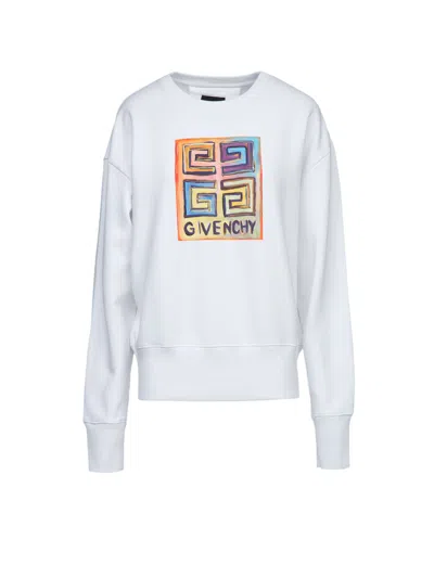 Givenchy Logo-printed Cotton Sweatshirt In White