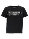 Givenchy Logo-tape Graphic T-shirt In Black