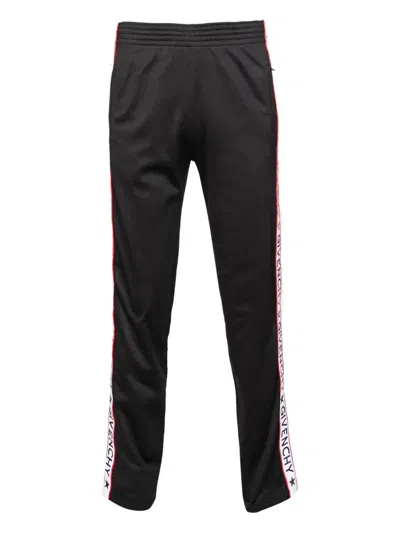 Pre-owned Givenchy Logo-tape Track Pants In Black