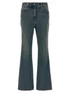 Givenchy Logo-trim Bootcut Jeans In Blue