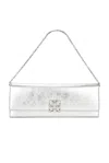 Givenchy Long 4g Liquid Clutch In Light Silver