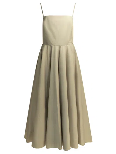 Givenchy A-line Sleeveless Midi Dress In Brown