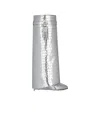 Givenchy Shark Lock Boots In Crocodile Effect Leather In Silver